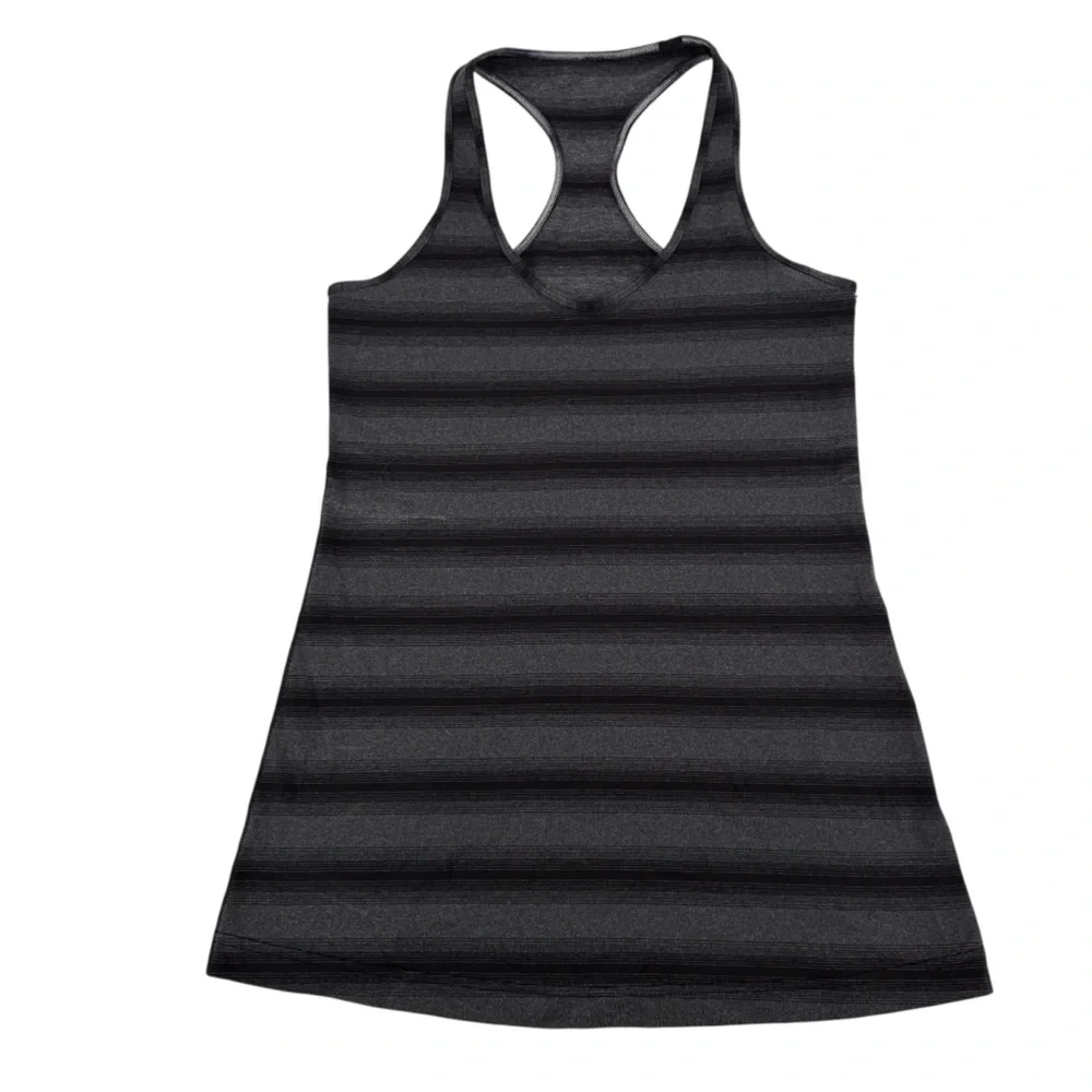 Lululemon Black Striped Tank Top Size Large Women’s